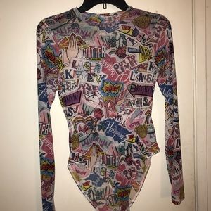 Mesh Color Pop Body Suit